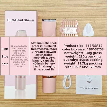 Double-Head USB Hair Removal Shaver