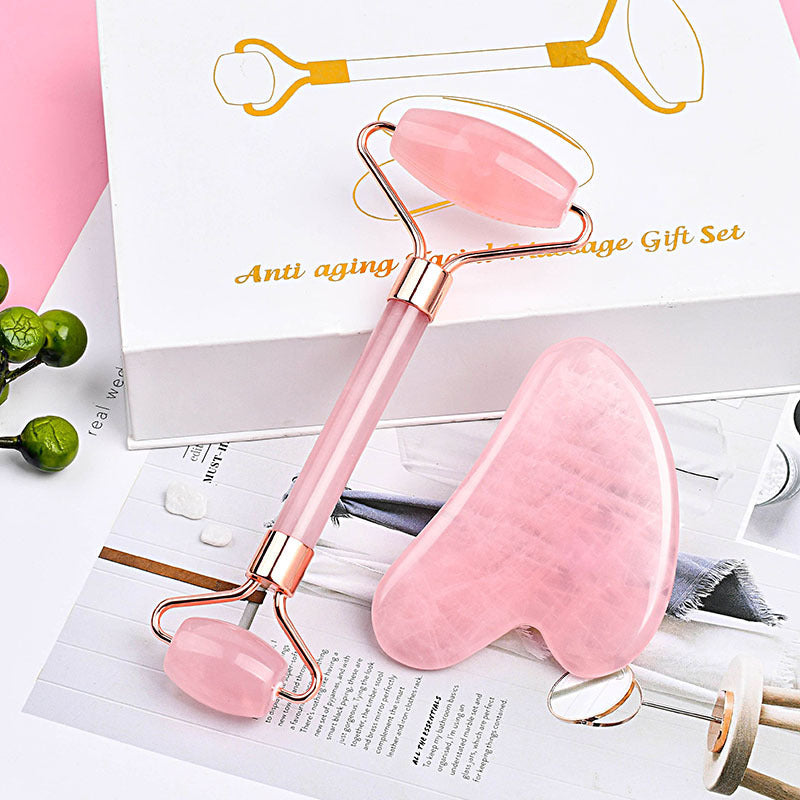 Crystal Face Roller & Gua Sha Set